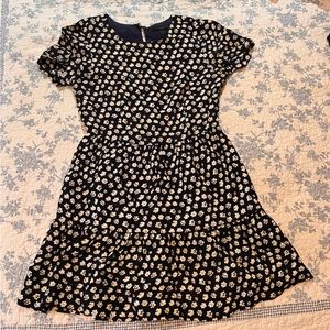 Jcrew Navy & White Floral Dress